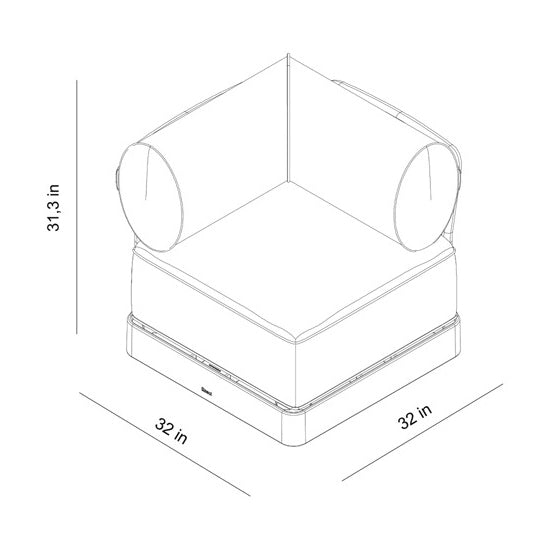 Brisa Outdoor Corner Armchair