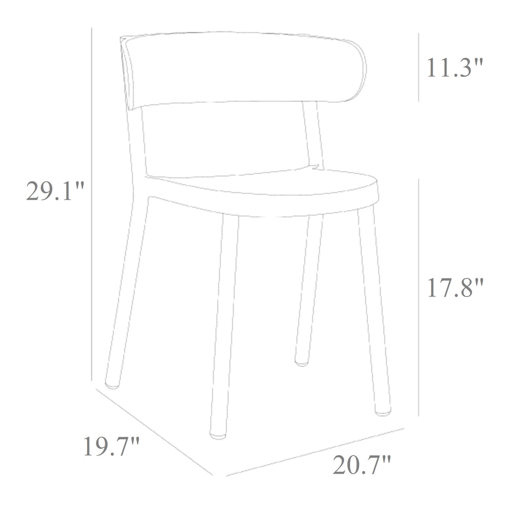 Casino Eco Recycled Outdoor Dining Side Chair (Set of 4)