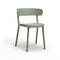 Casino Stacking Dining Chair (Set of 4)  option Greenish Grey