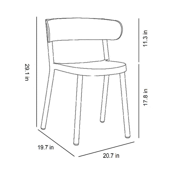 Casino Stacking Outdoor Dining Chair (Set of 4)