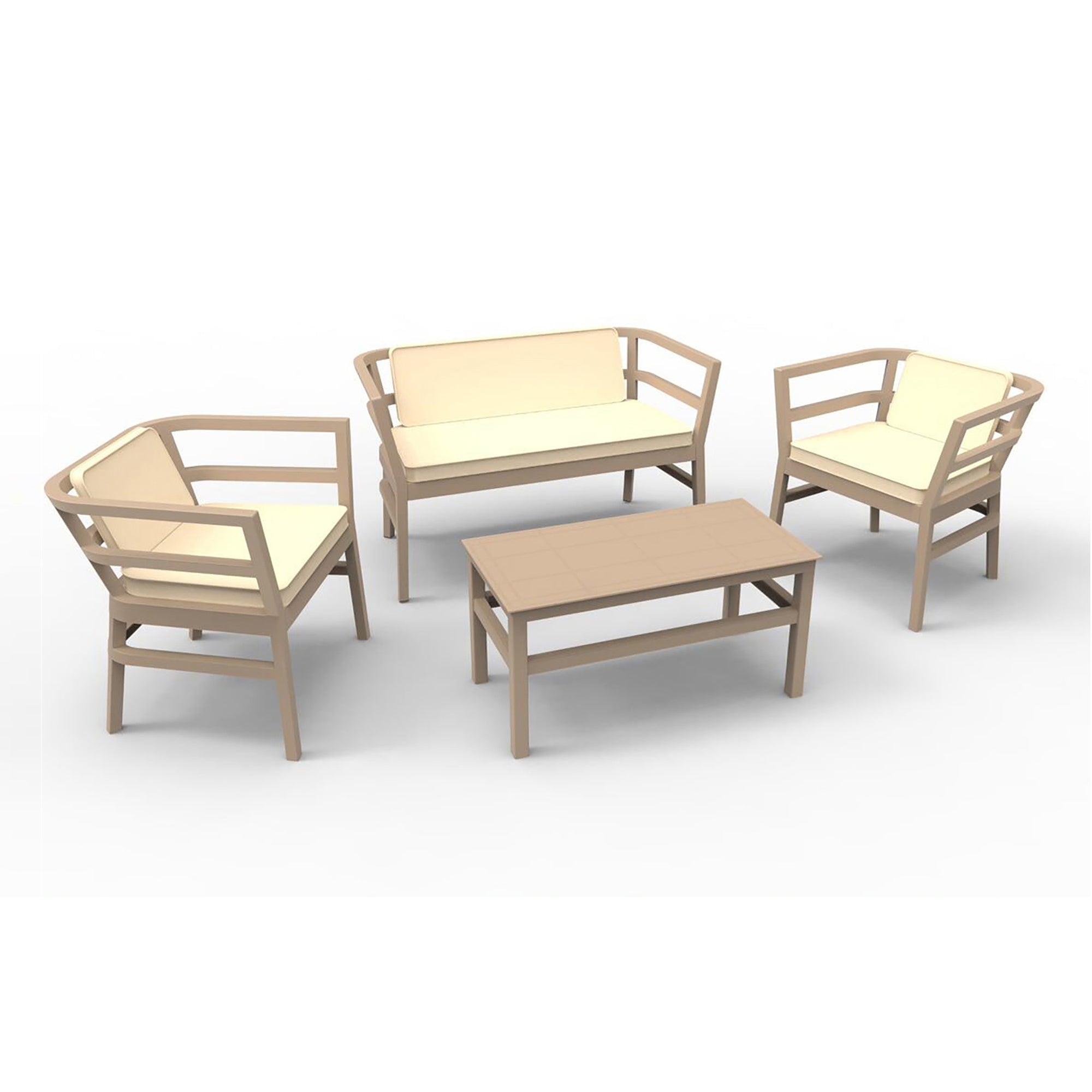 Resol Click-Clack 4-Piece Conversation Set - 2Modern