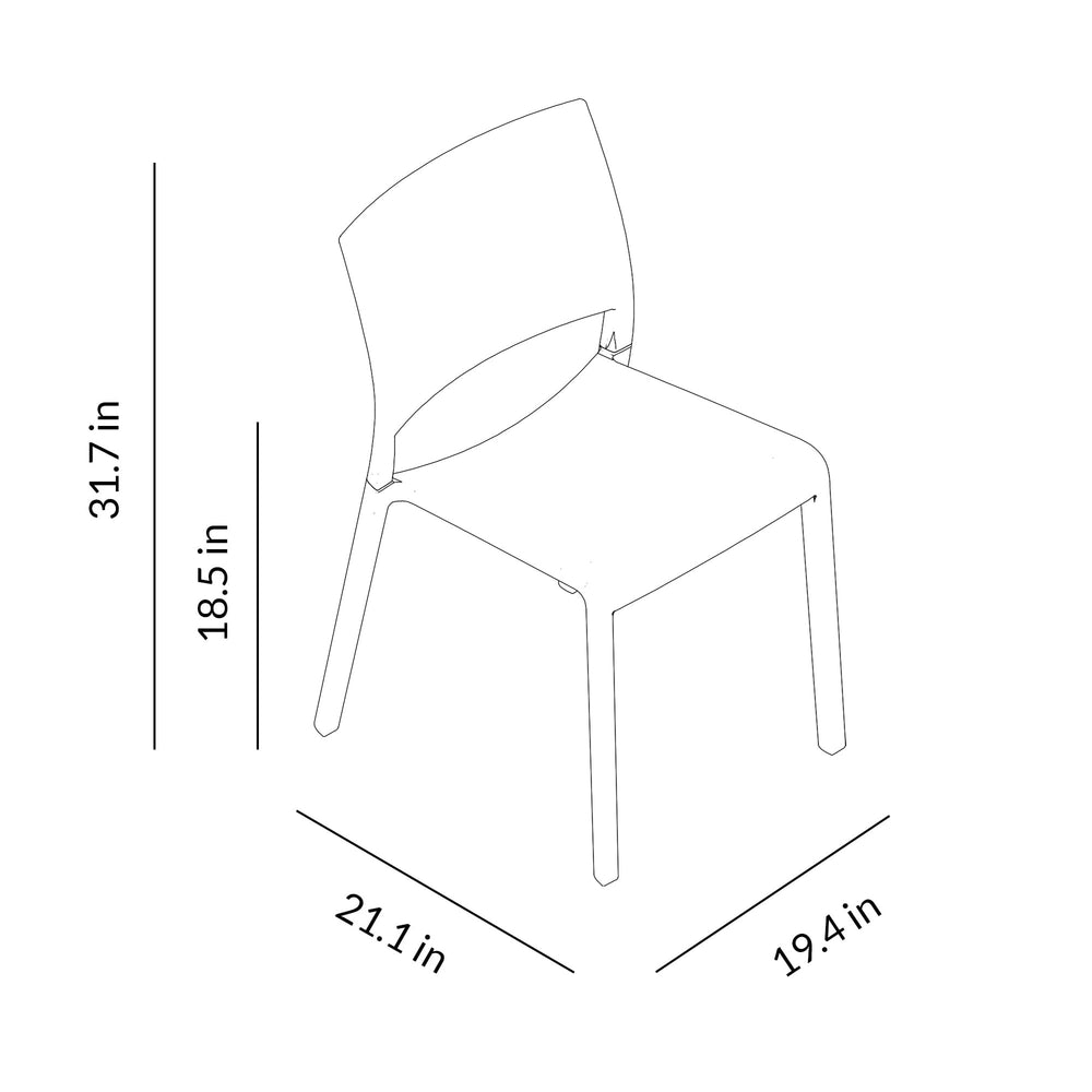 Fiona Stacking Outdoor Chair (Set of 4)
