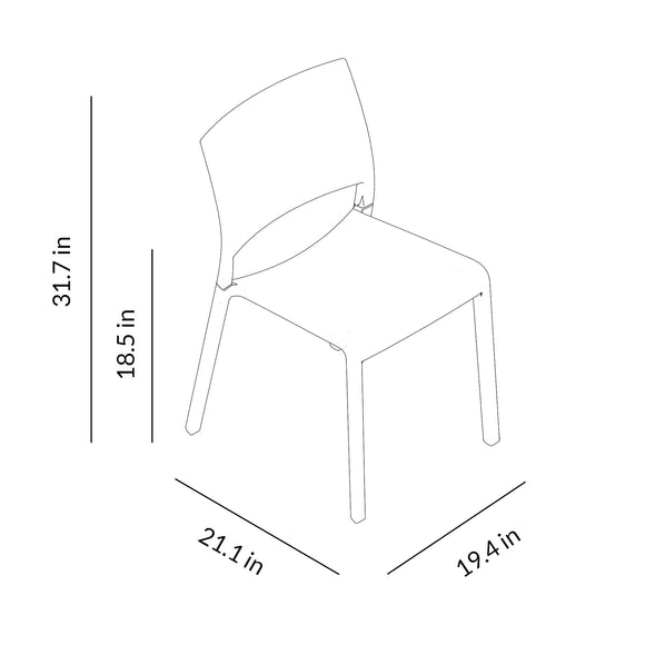 Fiona Stacking Outdoor Chair (Set of 4)