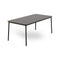 Hub Outdoor Rectangular Dining Table  option Black HPL