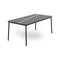 Hub Outdoor Rectangular Dining Table  option Black Marble HPL