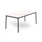 Hub Outdoor Rectangular Dining Table  option White Marble HPL