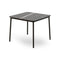 Hub Outdoor Square Dining Table  option Black Marble HPL