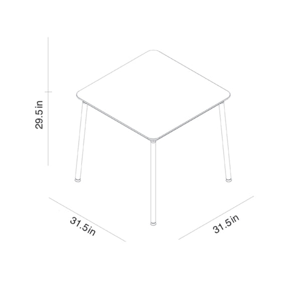 Hub Outdoor Square Dining Table