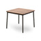 Hub Square Dining Table  option Dark Oak Melamine