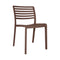 Lama Stacking Chair (Set of 4)  option Chocolate