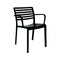 Lama Stacking Dining Armchair (Set of 4)  option Black
