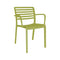 Lama Stacking Dining Armchair (Set of 4)  option Olive Green