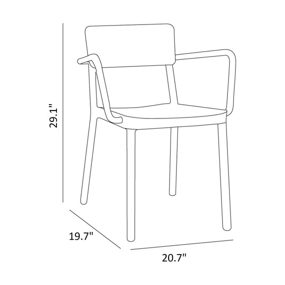 Lisboa Outdoor Dining Armchair (Set of 4)