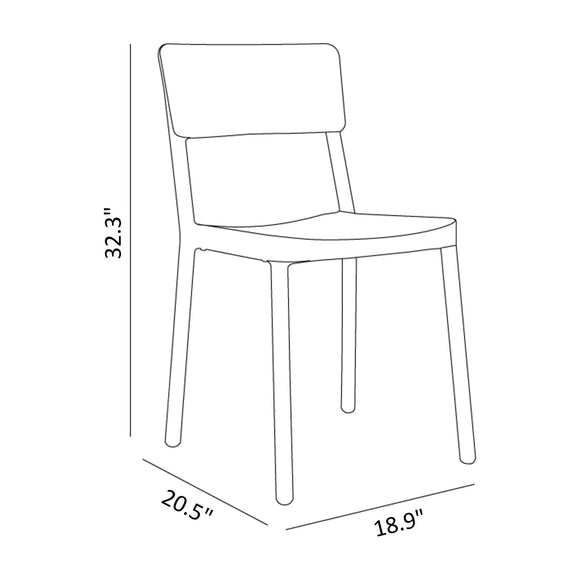 Lisboa Stacking Outdoor Chair (Set of 4)