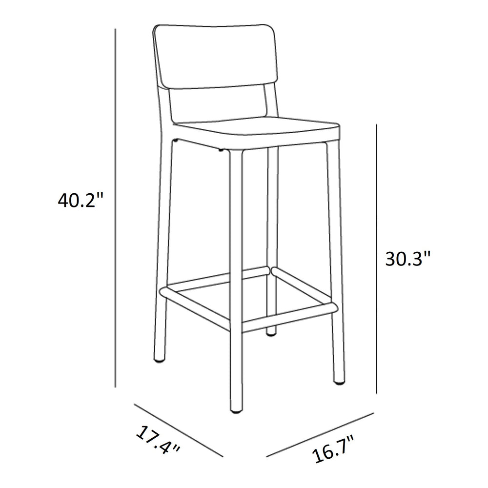Lisboa Stacking Outdoor Stool (Set of 4)