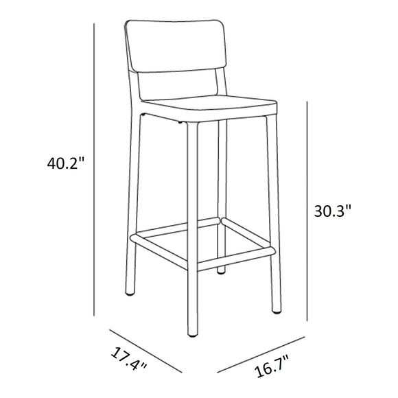 Lisboa Stacking Outdoor Stool (Set of 4)