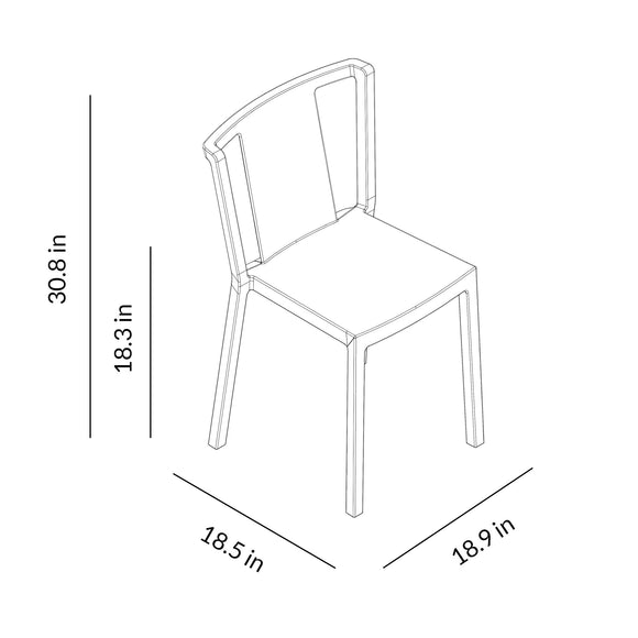 Neutra Stacking Outdoor Chair (Set of 4)