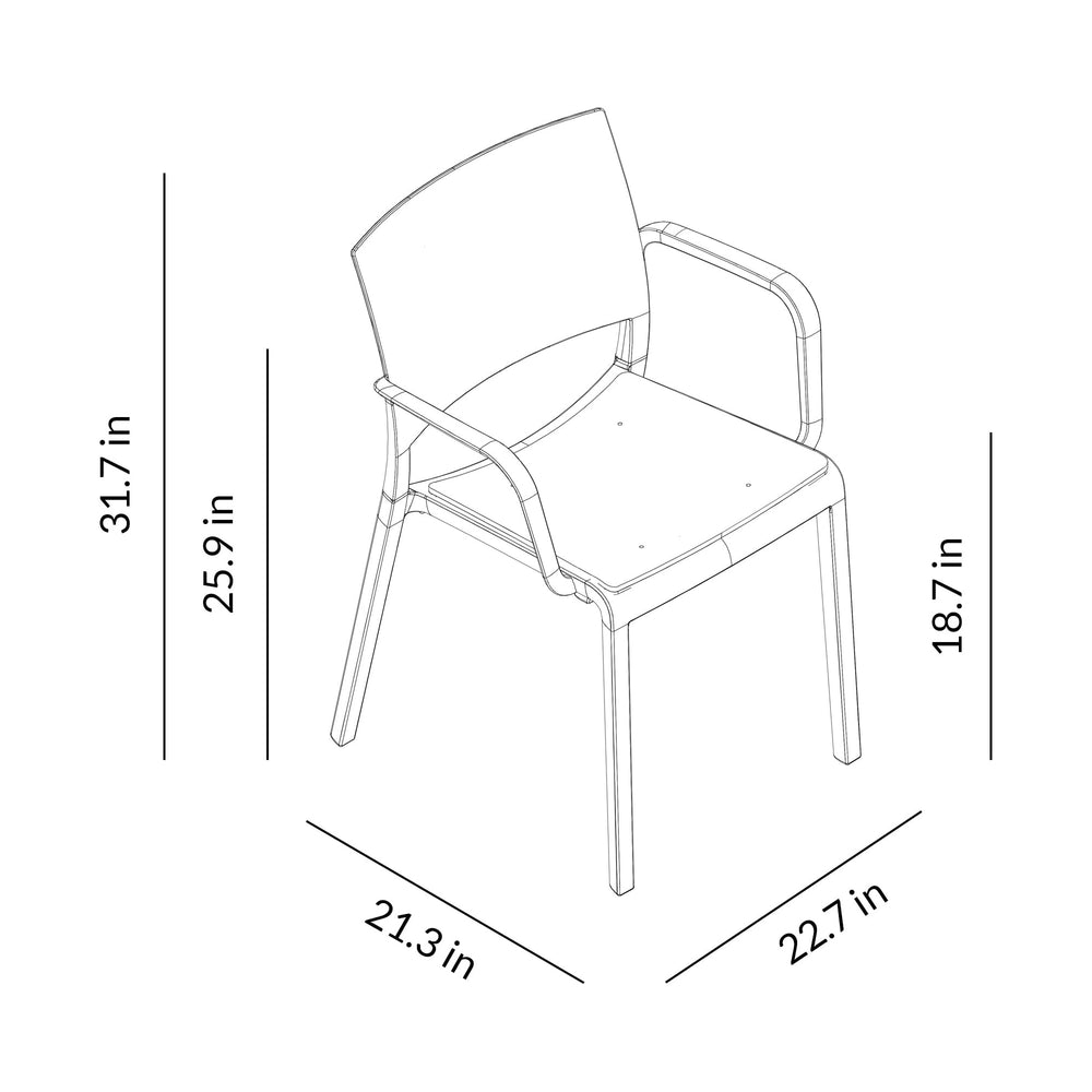 New Fiona Stacking Outdoor Armchair (Set of 4)