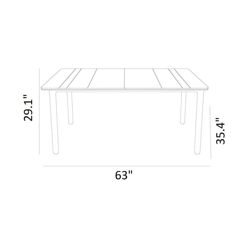 Resol Noa Rectangular Outdoor Dining Table - 2Modern