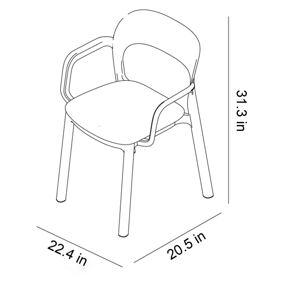 Ona Stacking Outdoor Dining Armchair (Set of 4)