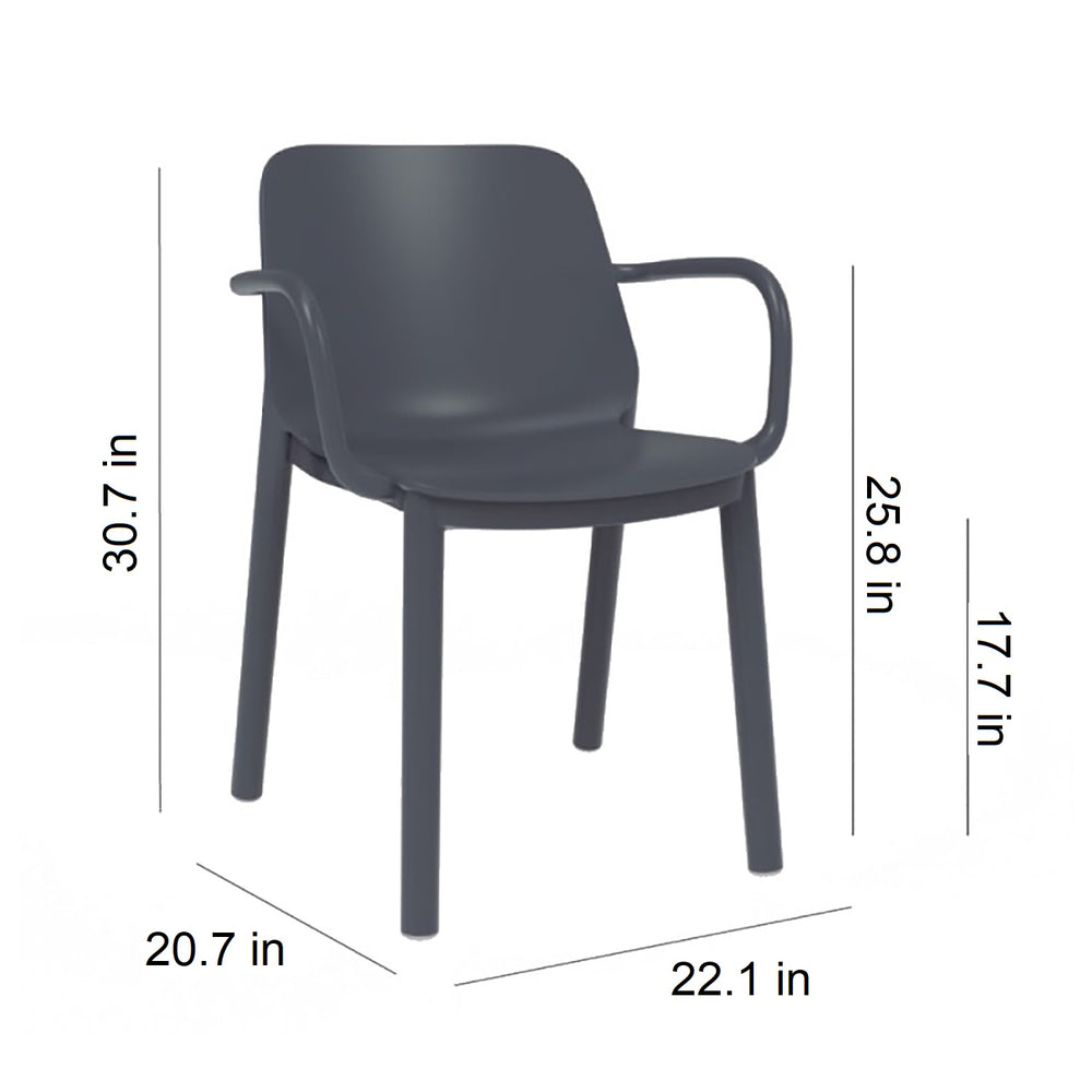 One Stacking Outdoor Dining Armchair (Set of 4)