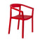 Peach Stacking Dining Armchair (Set of 4)  option Red
