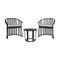 Raff 3-Piece Conversation Set  option Chair with Cushion