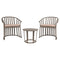 RAFF Outdoor 3-Piece Dining Set  option Chocolate