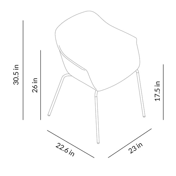 Shape Armchair - 4 Legs (Set of 2)
