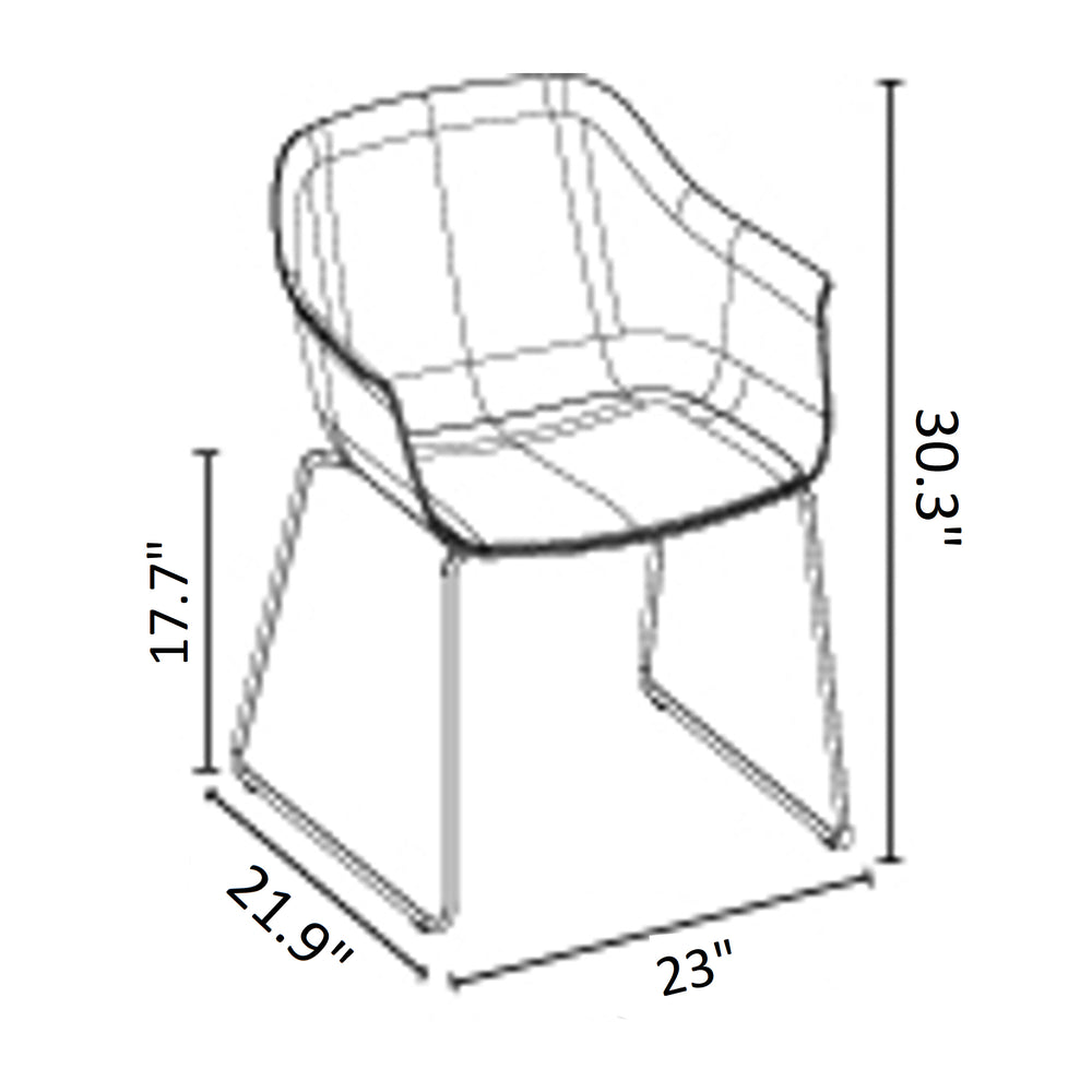 Shape Armchair - Sled Base (Set of 2)