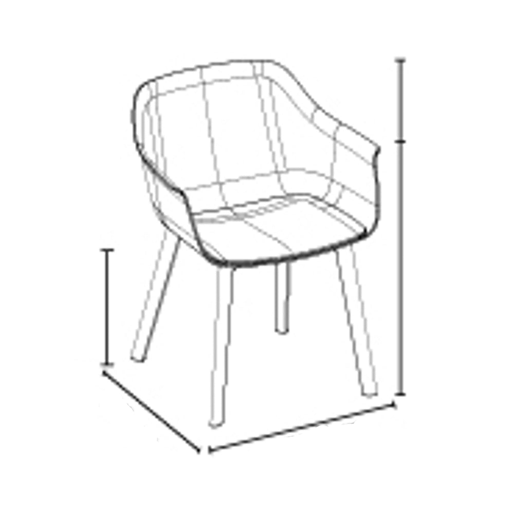 Shape Click Legs Outdoor Dining Armchair (Set of 2)