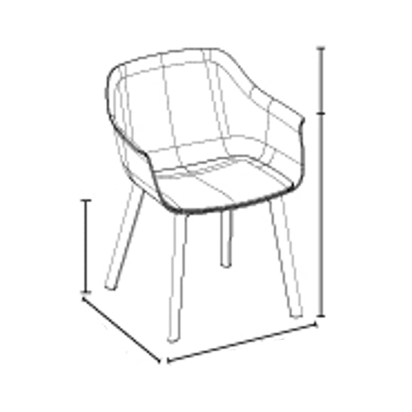 Shape Click Legs Outdoor Dining Armchair (Set of 2)