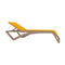 Sky Club Outdoor Sunlounger (Set of 2)  option Yellow / Sand