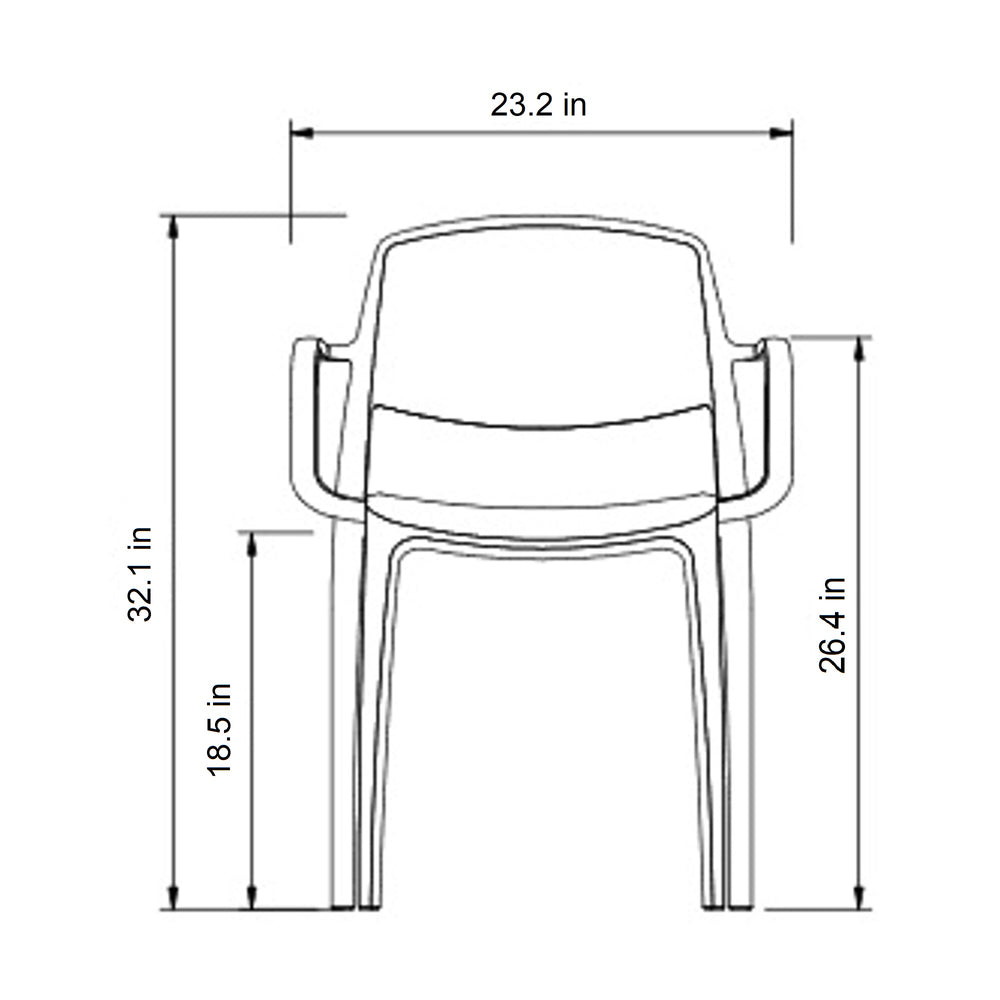Smart Stacking Outdoor Dining Armchair (Set of 4)