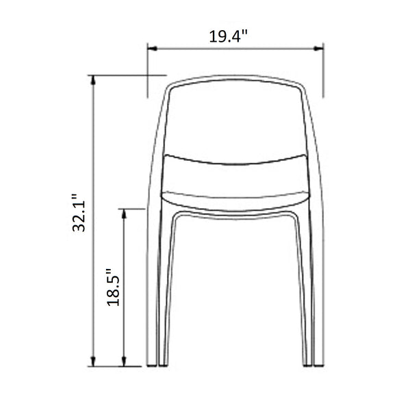 Smart Stacking Outdoor Chair (Set of 4)
