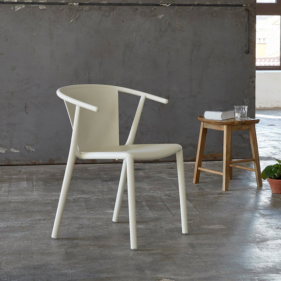 Steely Stacking Outdoor Dining Armchair (Set of 4)