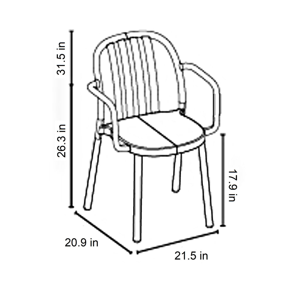 Sue Stacking Outdoor Armchair (Set of 4)