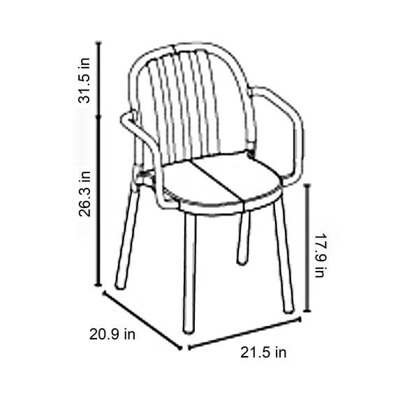 Sue Stacking Outdoor Armchair (Set of 4)