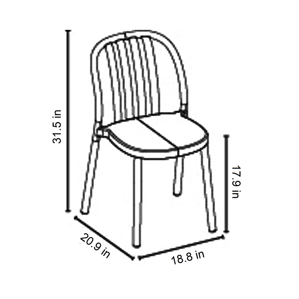 Sue Stacking Outdoor Dining Chair (Set of 4)
