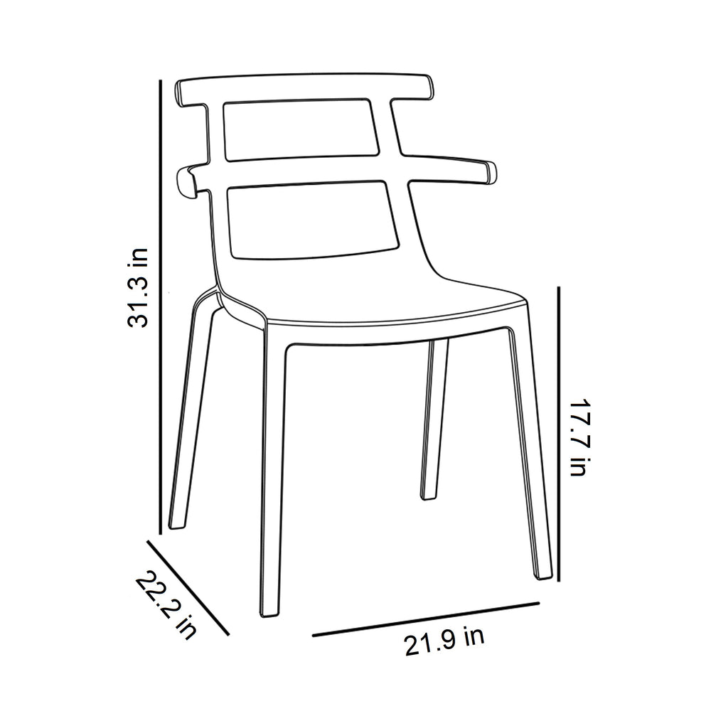 Tokyo Stacking Outdoor Dining Chair (Set of 4)