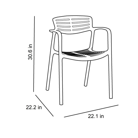 Toledo Aire Eco Recycled Stacking Outdoor Armchair (Set of 4)