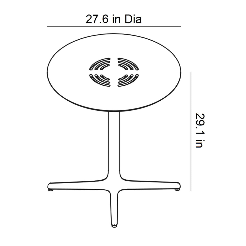 Toledo Aire Round Outdoor Dining Table