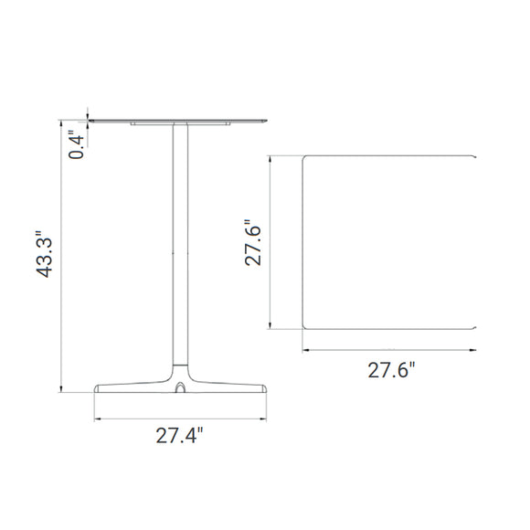 Toledo Outdoor Square High Dining Table