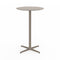 Toledo Round High Dining Table  option Chocolate