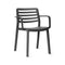 Wind Stacking Dining Armchair (Set of 4)  option Dark Grey