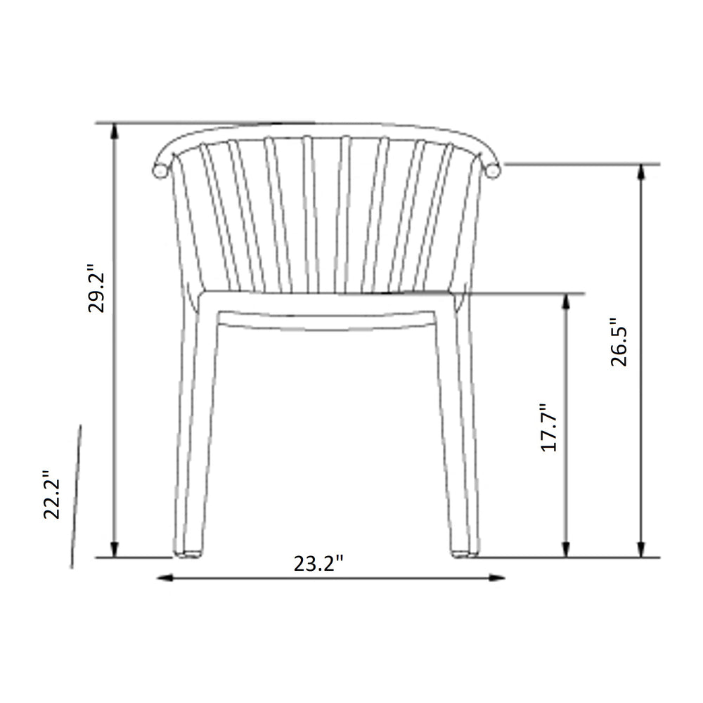 Woody Eco Recycled Stacking Outdoor Dining Chair (Set of 4)