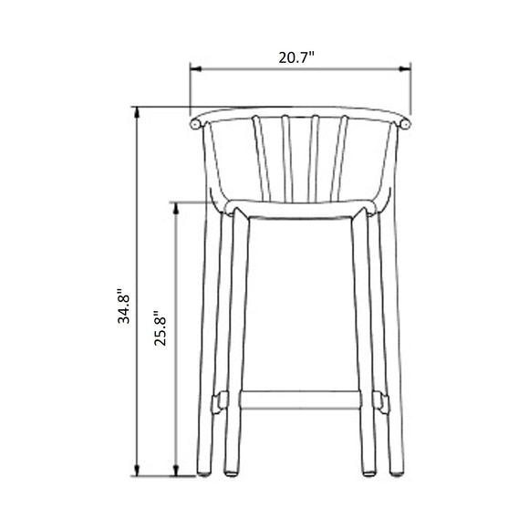 Woody Stacking Outdoor Stool (Set of 4)