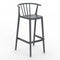 Woody Stacking Stool (Set of 4)  option Dark Grey