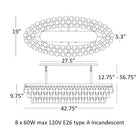 Bling Oval Chandelier