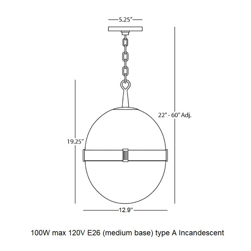 Brighton Round Pendant Light